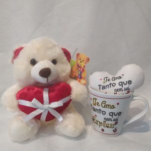 Kit Romântico Coração e Caneca - Mais que Flores